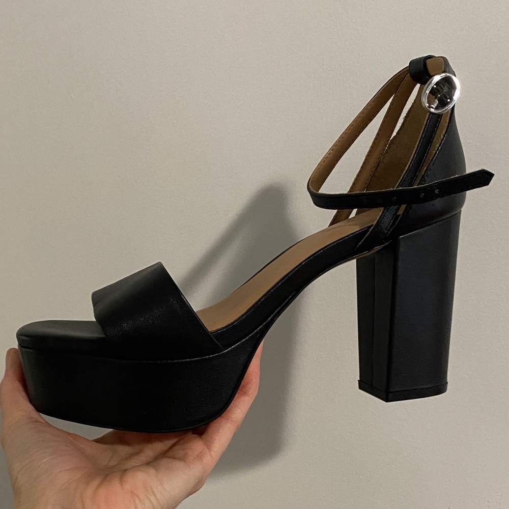 Banana Republic Black Platforms with Ankle Strap